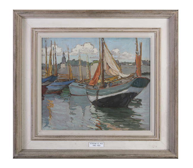GEORGINA MOUTRAY KYLE RUA (1865 - 1950)
Boats in a..., Fine Irish Art at Adams Auctioneers