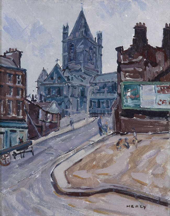 Henry Healy RHA (1909-1982)
Christchurch
Oil on bo..., Fine Irish Art at Adams Auctioneers