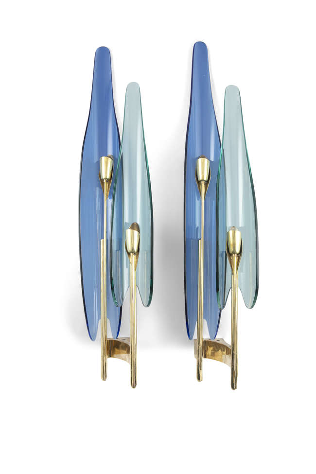 A pair of ‘Dahlia’ wall lights model 1461 by M..., Fine Irish Art at Adams Auctioneers