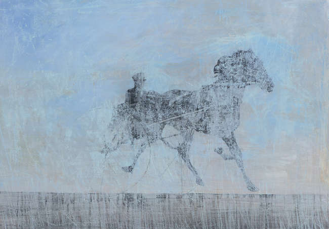 Ross Wilson (b.1958) 
Strand Race 
Oil on board, Fine Irish Art at Adams Auctioneers
