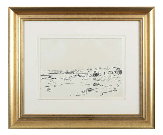 MAURICE C WILKS ARHA RUA (1910-1984) 
Cottages in ..., Fine Irish Art at Adams Auctioneers