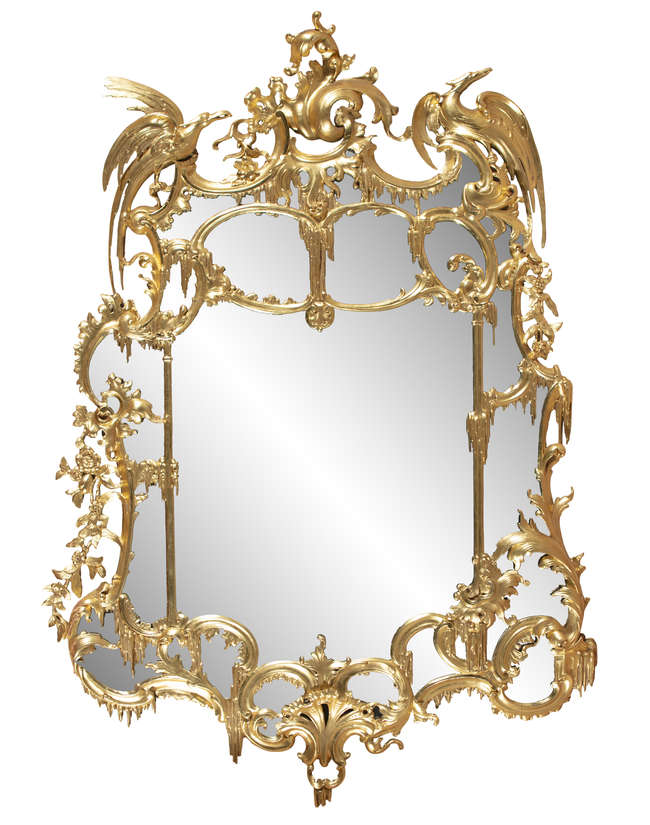 AN IRISH ROCOCO GILTWOOD PIER MIRROR, LATE 19TH CE..., Fine Irish Art at Adams Auctioneers