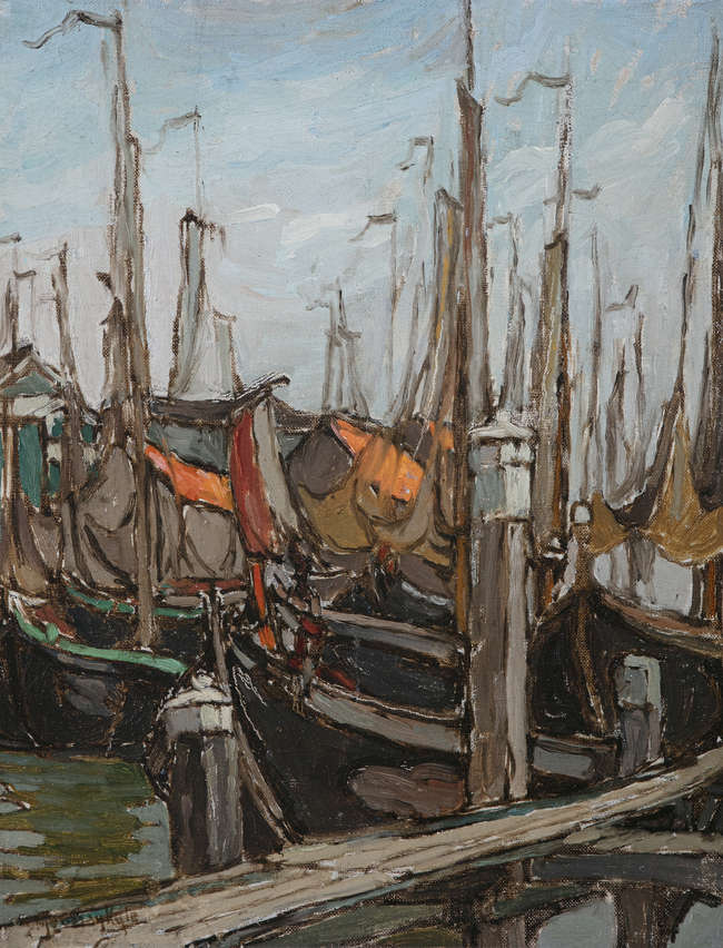 Georgina Moutray Kyle RUA (1865-1950)
Boats
Oil ..., Fine Irish Art at Adams Auctioneers