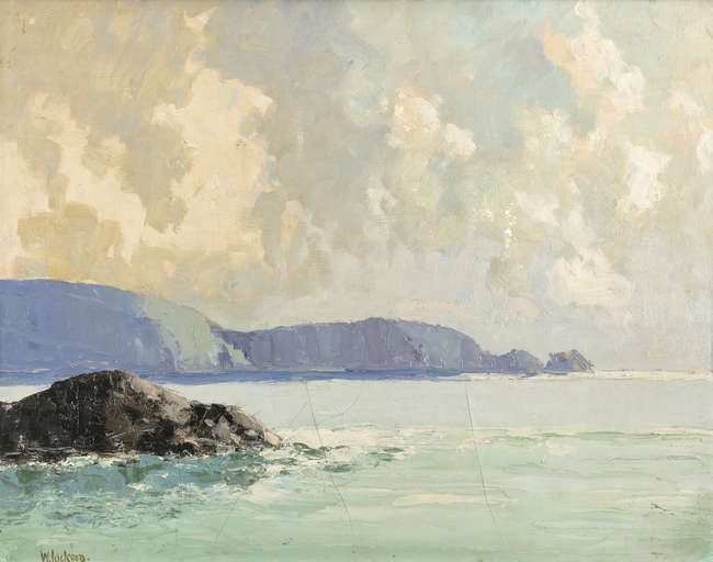 William Jackson RUA (20th Century)
Coastal Scene 
..., Fine Irish Art at Adams Auctioneers
