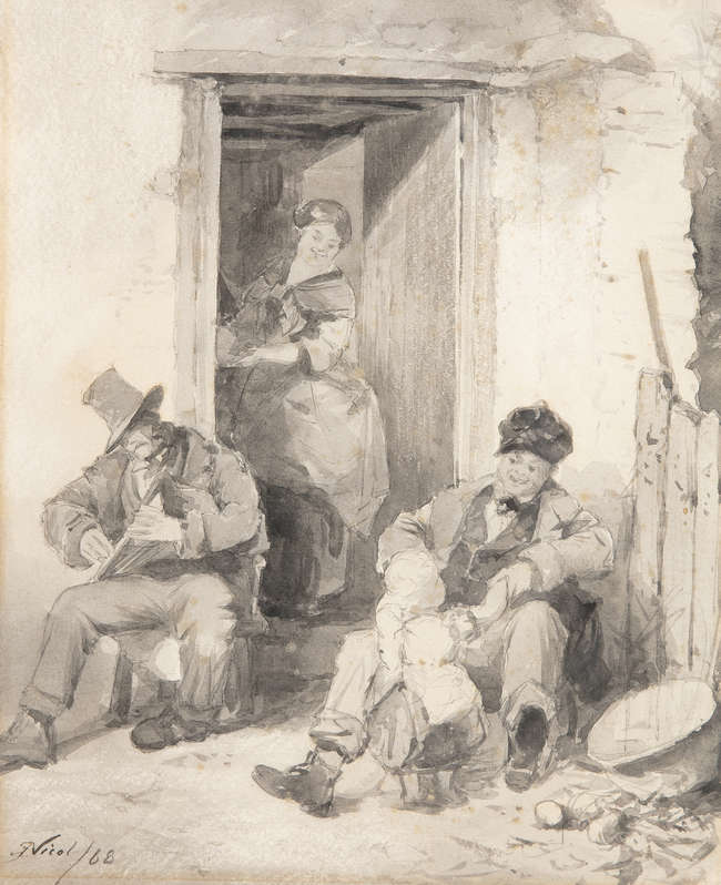 Erskine Nicol RSA ARA (1825-1904)
Figures at a Cot..., Fine Irish Art at Adams Auctioneers