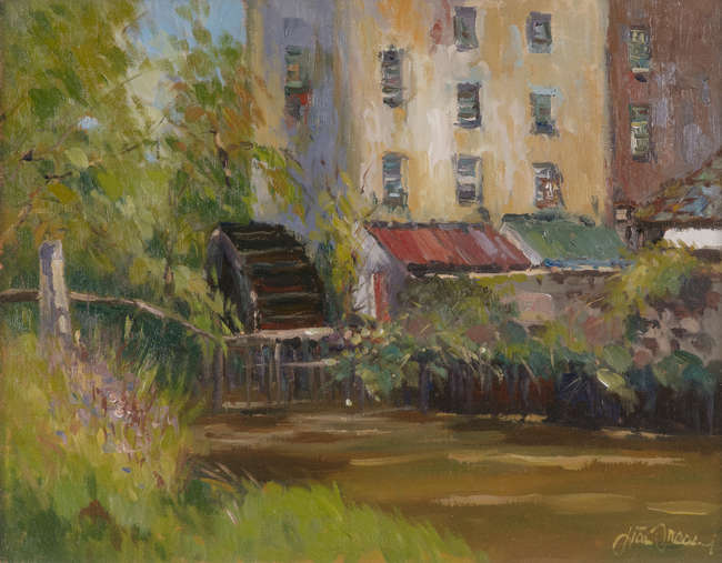 LIAM TREACY (1934-2004)
Mill at Thomastown
Oil on ..., Fine Irish Art at Adams Auctioneers