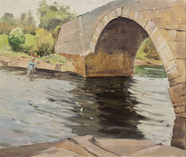 Robert Taylor Carson RUA (1919 - 2008)
Fishing By ..., Fine Irish Art at Adams Auctioneers