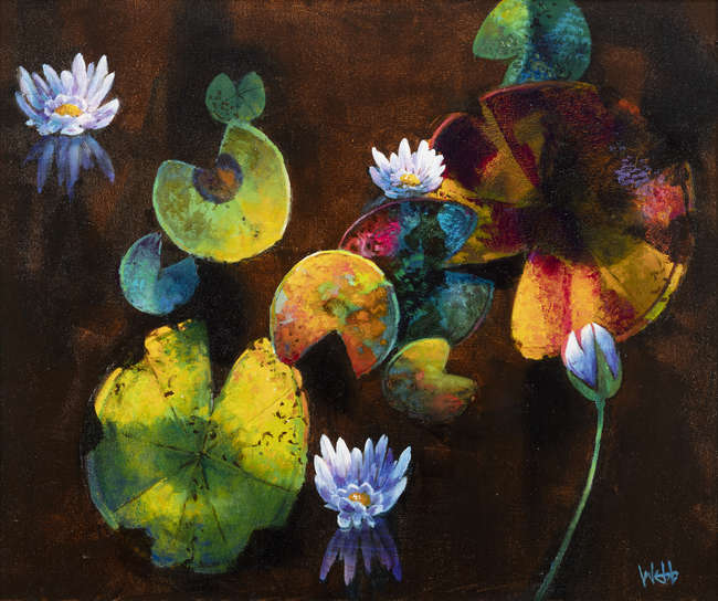 Kenneth Webb (b.1927)
Water Lilies 
Oil on canvas,..., Fine Irish Art at Adams Auctioneers