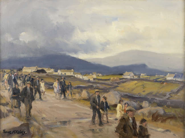 Frank McKelvey RHA (1895-1974)
Coming from Mass, ..., Fine Irish Art at Adams Auctioneers