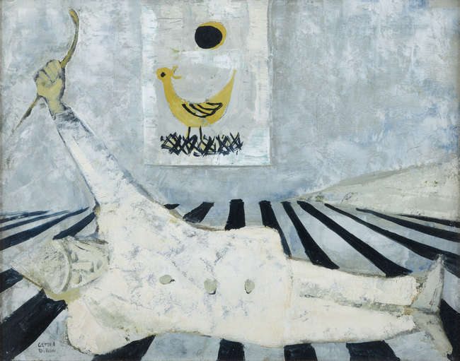 Gerard Dillon (1916-1971)
Clown Dreaming
Oil on bo..., Fine Irish Art at Adams Auctioneers