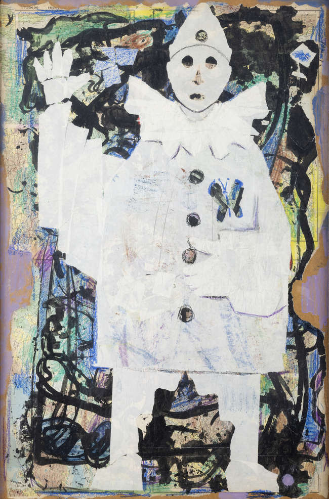 Gerard Dillon (1916-1971)
'Pierrot on the Map’
..., Fine Irish Art at Adams Auctioneers