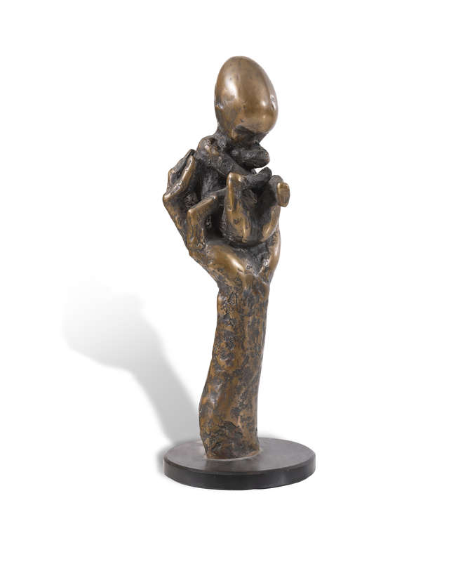Rowan Gillespie (b. 1953)
The Egg
Bronze, 33cm h..., Fine Irish Art at Adams Auctioneers