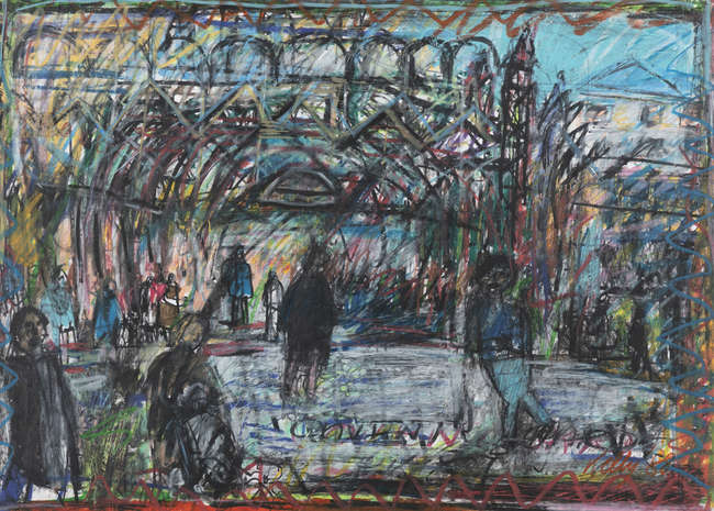 Phil Kelly (1950-2010)
Covent Garden 
Oil on boa..., Fine Irish Art at Adams Auctioneers