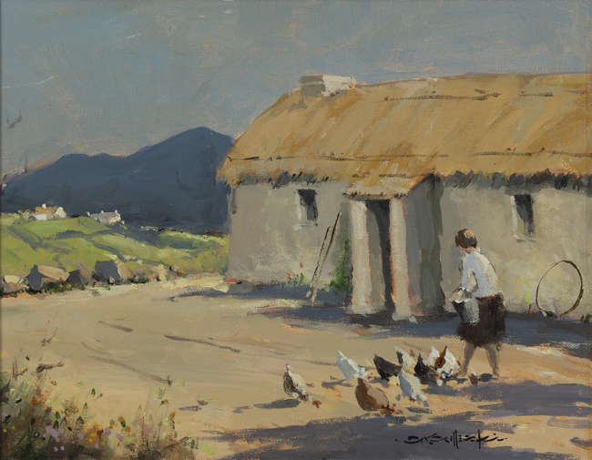George Gillespie RUA (1924-1996)
Feeding the Chick..., Fine Irish Art at Adams Auctioneers