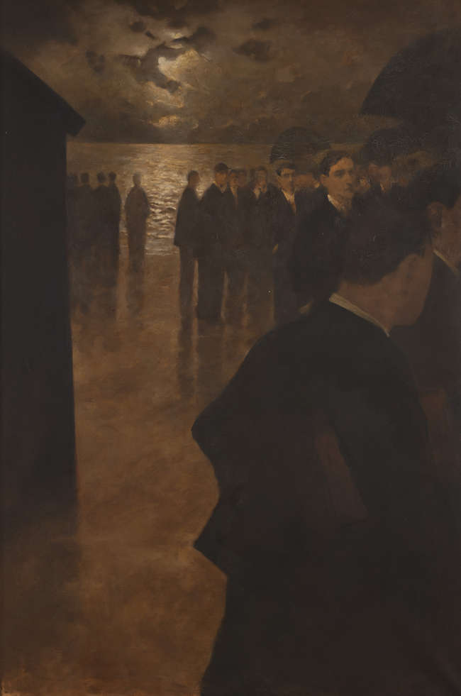 Noel Murphy (b.1970) 
The Gathering 
Oil on canv..., Fine Irish Art at Adams Auctioneers