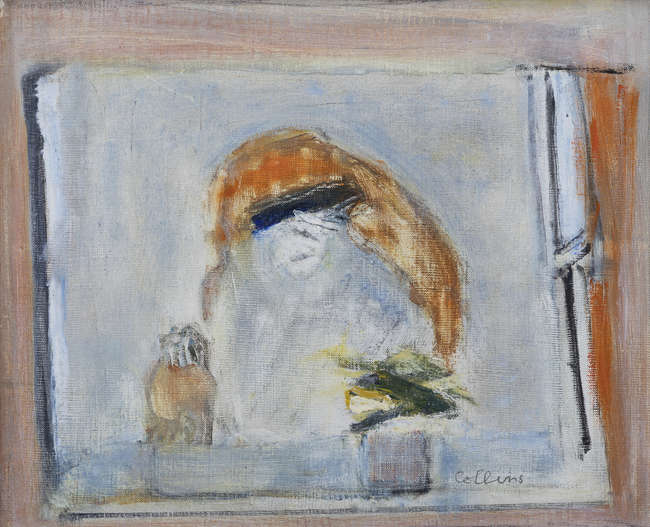 Patrick Collins HRHA (1910-1994)
Old lady in wind..., Fine Irish Art at Adams Auctioneers