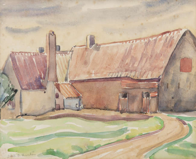 Fr. Jack P. Hanlon (1913-1968)
Belgian Farm
Wate..., Fine Irish Art at Adams Auctioneers