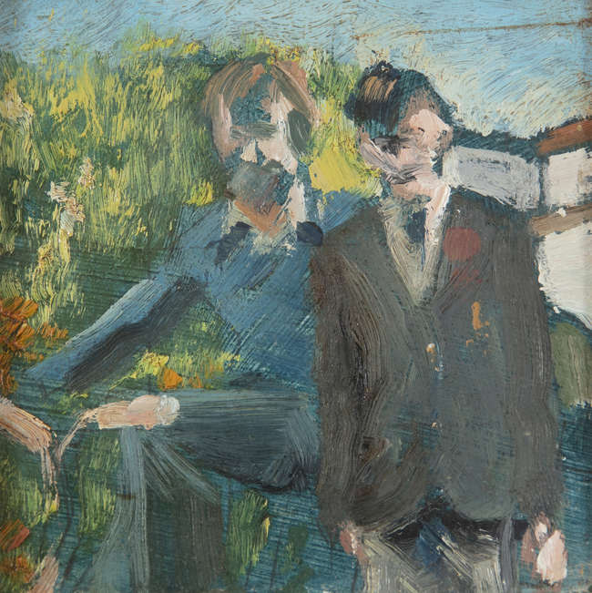 JAMES HANLEY RHA (b.1965)
Five Minutes
Oil on bo..., Fine Irish Art at Adams Auctioneers