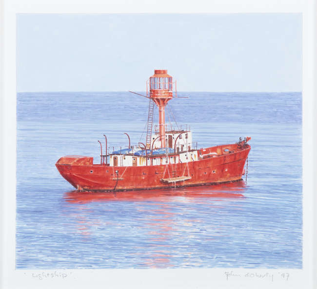 John Doherty (b.1949)
Lightship
Watercolour, 22.7 ..., Fine Irish Art at Adams Auctioneers