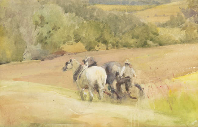Mildred Anne Butler RWS (1858-1941)
Ploughing 
W..., Fine Irish Art at Adams Auctioneers