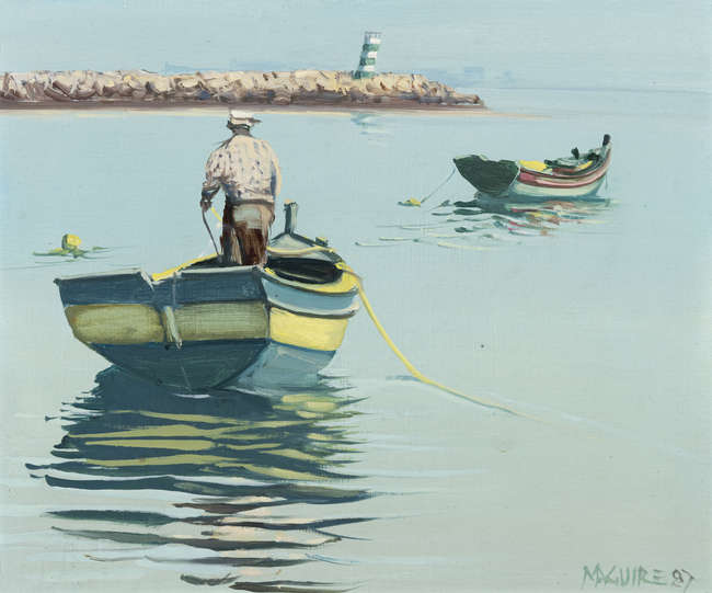 Cecil Maguire RHA RUA (1930 - 2020) 
Fisherman, L..., Fine Irish Art at Adams Auctioneers