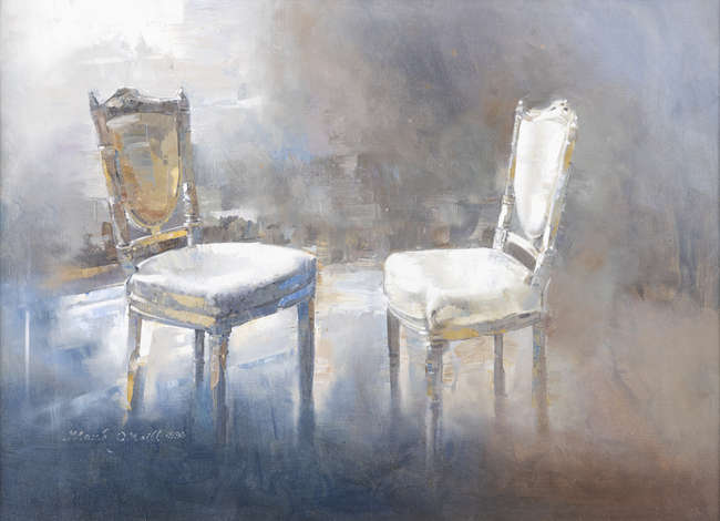 Mark O'Neill (B.1963)
Two Chairs
Oil on board, 4..., Fine Irish Art at Adams Auctioneers