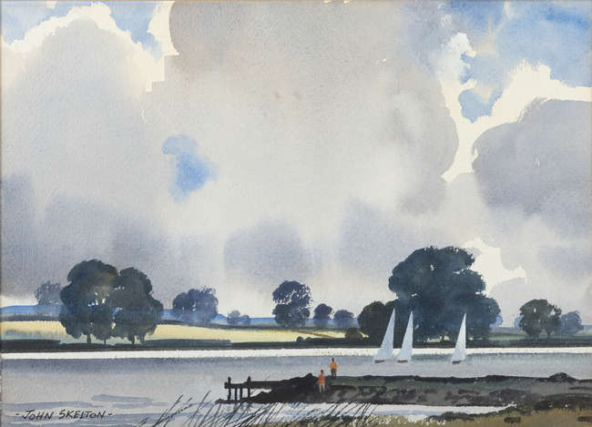 JOHN SKELTON
Broadmeadow Estuary, Malahide 
Wate..., Fine Irish Art at Adams Auctioneers