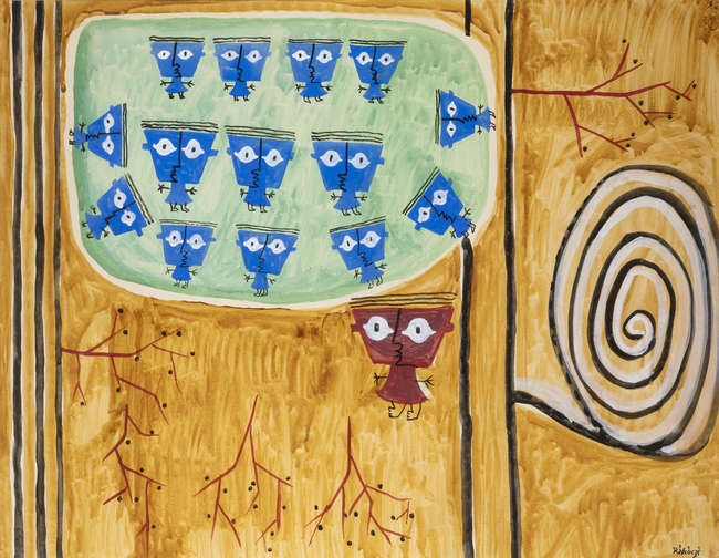 Basil Ivan Rakoczi (1908-1979) 
La Tribu VI 
Wat..., Fine Irish Art at Adams Auctioneers