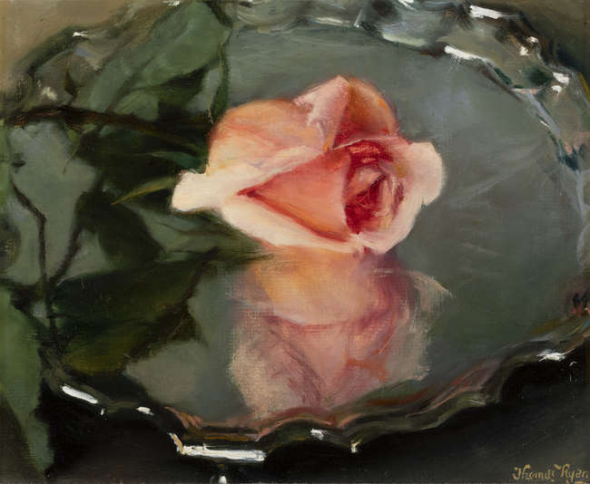 Thomas Ryan PPRHA (1929-2021) 
Pink Rose on Silve..., Fine Irish Art at Adams Auctioneers