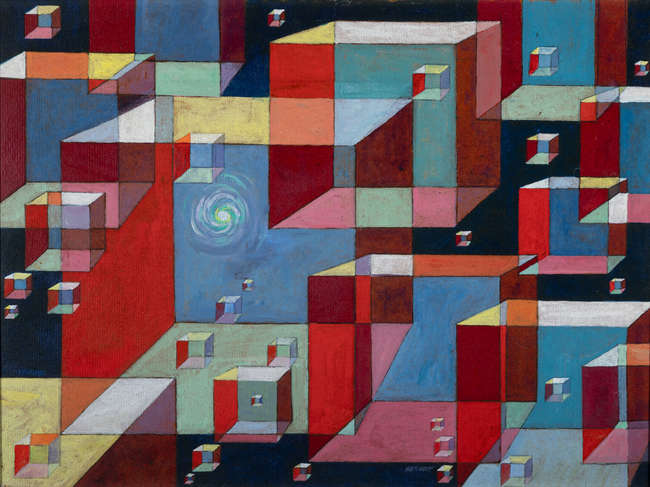 Harry Kernoff RHA (1900-1974)
Cubes 
Oil on boar..., Fine Irish Art at Adams Auctioneers