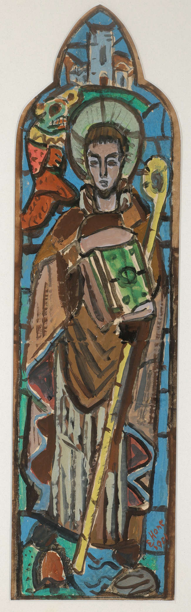 Evie Hone HRHA (1894-1955) 
St. Columba, Cartoon ..., Fine Irish Art at Adams Auctioneers