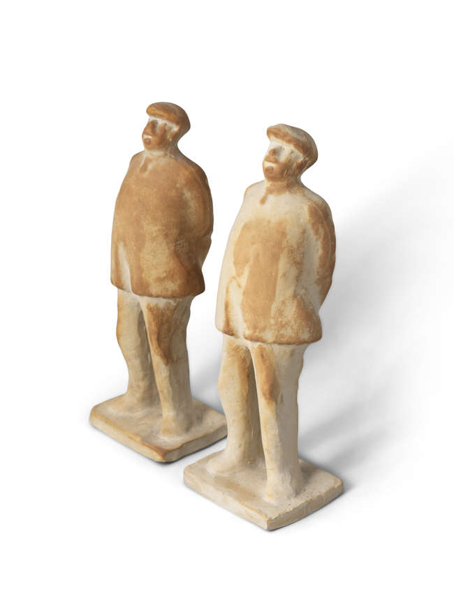 OISÍN KELLY (1915-1981) 
Two Men
Earthenware, 2..., Fine Irish Art at Adams Auctioneers