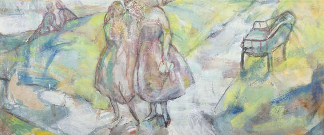 Mary Swanzy HRHA (1882-1978)
The Park 
Oil on bo..., Fine Irish Art at Adams Auctioneers