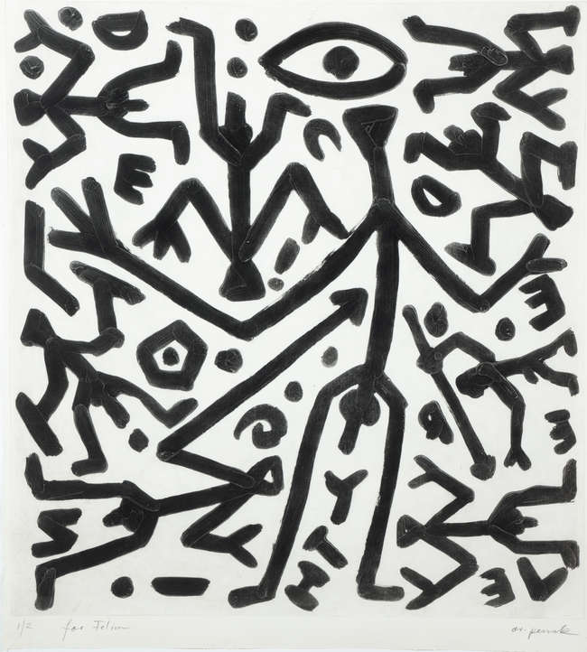 A.R PENCK (1939-2017) 
Untitled 
Etching, 114 x ..., Fine Irish Art at Adams Auctioneers