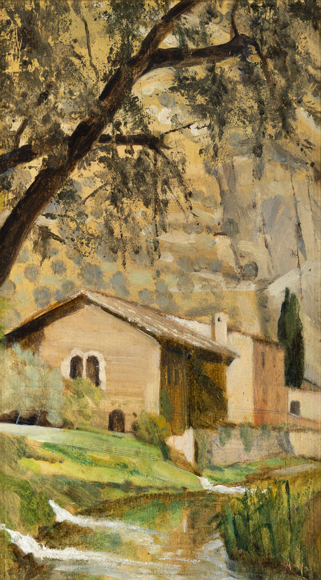 Derek Hill HRHA (1916 – 2000)
Ninfa (1972)
Oil..., Fine Irish Art at Adams Auctioneers