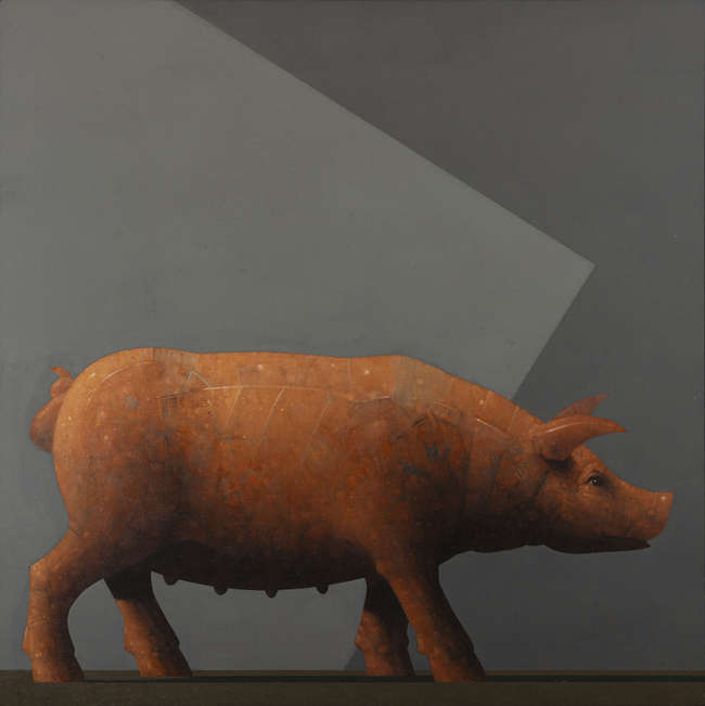 JOHN BOYD (b.1957)  
Porcus IV
Oil on board, 100..., Fine Irish Art at Adams Auctioneers