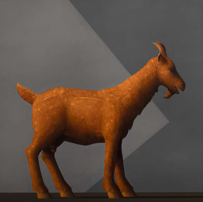 John Boyd (b.1957) 
Capra 
Oil on board, 100 x 1..., Fine Irish Art at Adams Auctioneers