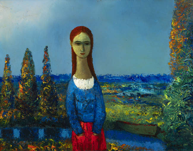Daniel O'Neill (1920 - 1974)
Girl in a Landscape..., Fine Irish Art at Adams Auctioneers