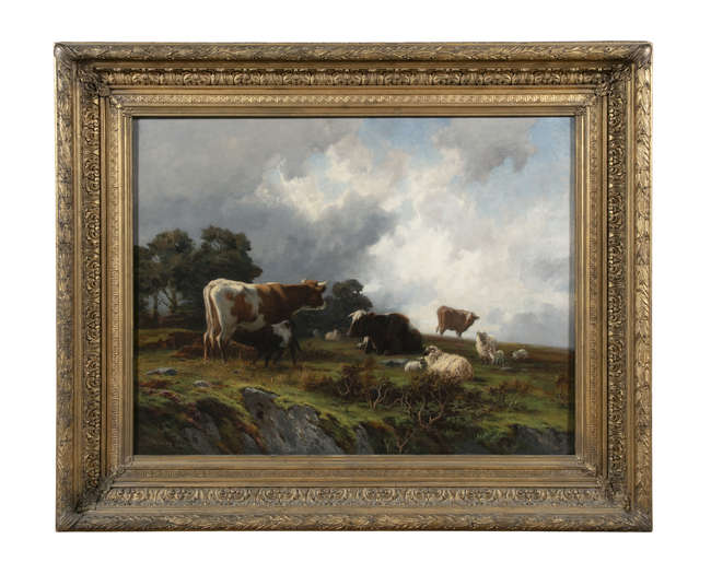 ALFRED GREY R.H.A (1845-1926)
'Cattle and Sheep R..., Fine Irish Art at Adams Auctioneers