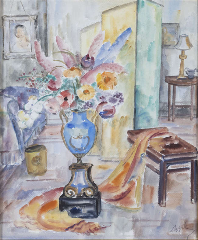 Norah McGuinness HRHA (1901 - 1980) 
Interior wit..., Fine Irish Art at Adams Auctioneers