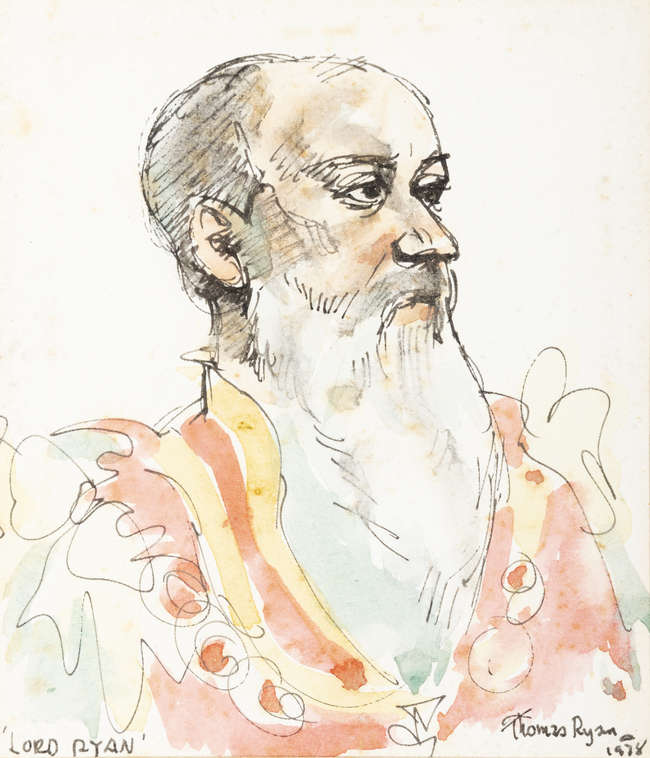 Thomas Ryan PPRHA (b.1929)
Lord Ryan
Pen, ink an..., Fine Irish Art at Adams Auctioneers