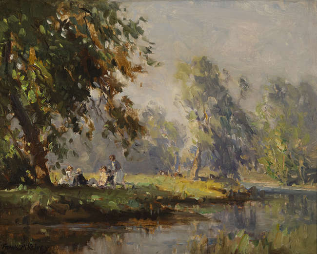 Frank McKelvey RHA RUA (1895 - 1974)
Picnic by th..., Fine Irish Art at Adams Auctioneers