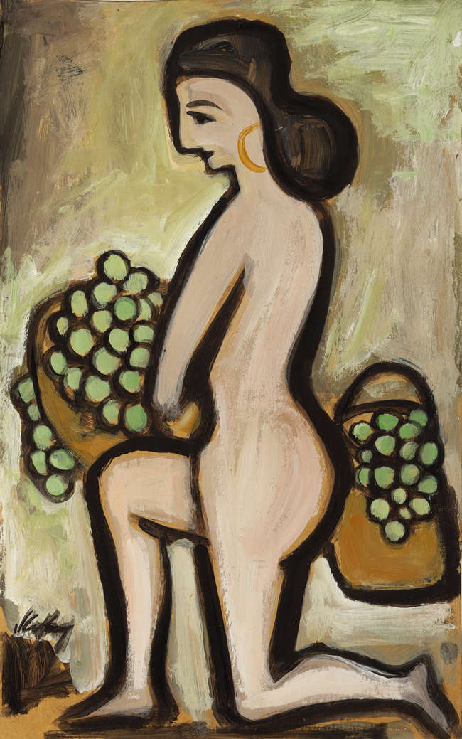 Markey Robinson (1918-1999) 
Nude 
Gouache on bo..., Fine Irish Art at Adams Auctioneers