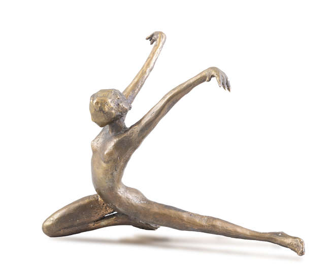 Rowan Gillespie (b.1953) 
Dancer 
Bronze 23 x 18..., Fine Irish Art at Adams Auctioneers