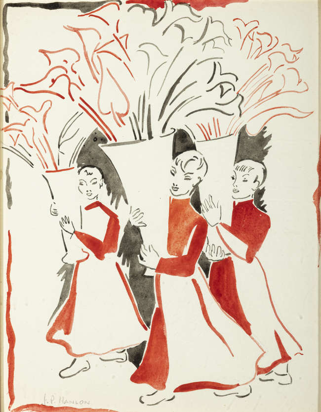 Jack P. Hanlon (1913-1968) 
Choir Boys 
Watercol..., Fine Irish Art at Adams Auctioneers