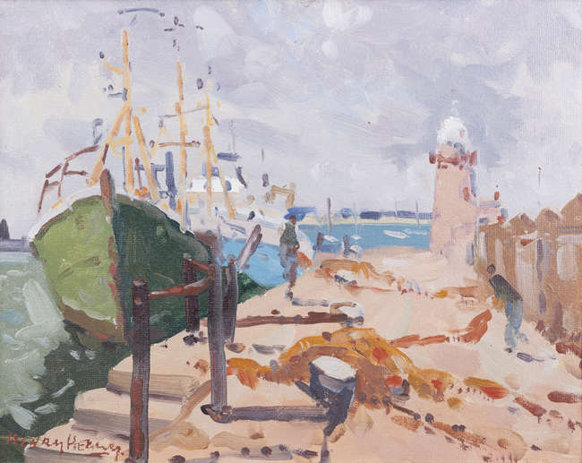 Henry Healy RHA (1909-1982) 
Howth Harbour 
Oil ..., Fine Irish Art at Adams Auctioneers
