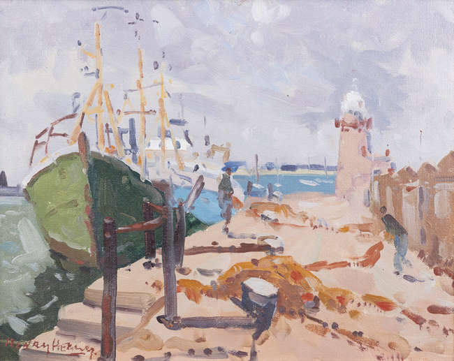 Henry Healy RHA (1909-1982) 
Howth Harbour 
Oil ..., Fine Irish Art at Adams Auctioneers