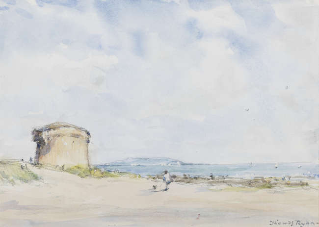 Thomas Ryan PPRHA (b.1929) 
Martello Tower, Donab..., Fine Irish Art at Adams Auctioneers