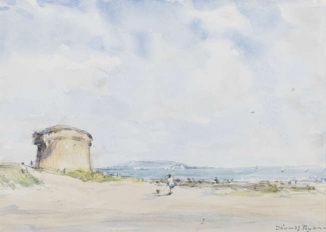 Thomas Ryan PPRHA (b.1929) 
Martello Tower, Donab..., Fine Irish Art at Adams Auctioneers