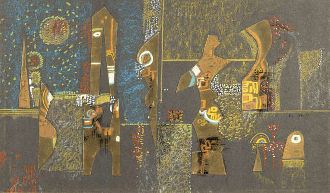 George Campbell RHA (1917-1979)
Totems Regrouping..., Fine Irish Art at Adams Auctioneers